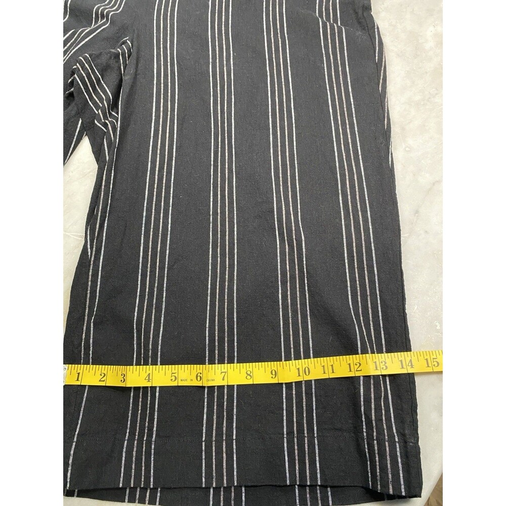 Torrid Linen Blend Capris Women’s 18 Black Pockets Elastic Waist - Picture 7 of 10